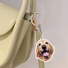 Load image into Gallery viewer, Customized Pet Keychain Necklace with Personalized Photos of Cats and Dogs