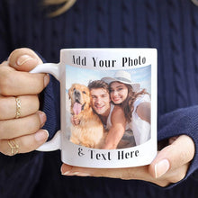Load image into Gallery viewer, Custom Coffee Mug with Photo, Text, Name - Gifts for Boyfriend, Girlfriend, Best Friend, Thanksgiving, Christmas