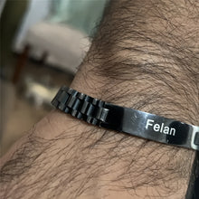गैलरी व्यूवर में इमेज लोड करें, Customized Personalized Stainless Steel Men's Bracelet, Gift For Boyfriend Or Father, Father's Day Gifts