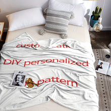 Load image into Gallery viewer, Personalized Special Pattern Flannel Blanket, Soft and Warm Memorable Moments Keepsake Blanket, Great Holiday Gift for Friends, Family And Lovers, Used for Nap, Camping, Travel and Car