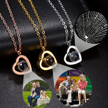 Load image into Gallery viewer, Personalized Photo Projection Necklace for Women, Heart Necklace for Valentine's Day and Birthday Lover