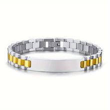 गैलरी व्यूवर में इमेज लोड करें, Customized Personalized Stainless Steel Men's Bracelet, Gift For Boyfriend Or Father, Father's Day Gifts