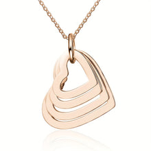 गैलरी व्यूवर में इमेज लोड करें, Personalized Stainless Steel Engraved Name Necklace Custom Name Multilayer Heart Pendant Necklace Charm Women's Name Plate Jewelry Holiday Ornament Gifts For Girlfriend