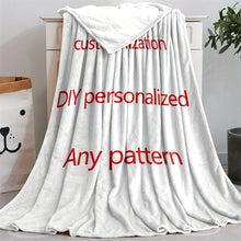 Load image into Gallery viewer, Personalized Special Pattern Flannel Blanket, Soft and Warm Memorable Moments Keepsake Blanket, Great Holiday Gift for Friends, Family And Lovers, Used for Nap, Camping, Travel and Car