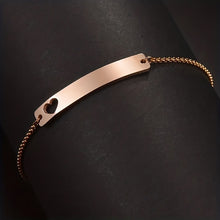 Load image into Gallery viewer, Personalized Dainty Chain Bracelet - Custom Name ID - Adjustable Hand Chain - Birthday Gift - Minimalist Jewelry