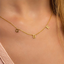 Load image into Gallery viewer, Personalized Women's Initial Necklace - Golden/Silvery Stainless Steel Pendant Jewelry