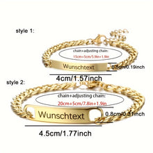 Load image into Gallery viewer, 2pcs/Set Custom Name Anniversary Couple Bracelet Stainless Steel High Quality Jewelry Set Gift For Men And Women