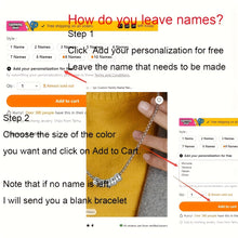 Load image into Gallery viewer, Personalized Stainless Steel Beaded Pendant Necklace for Women - Custom Name Necklace on Button Chain - Perfect Holiday Gift