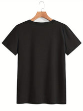 Load image into Gallery viewer, Customized Picture Print T-shirt, Casual Short Sleeve Crew Neck T-shirt For Spring & Summer, Women's Clothing