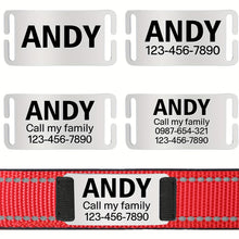 Load image into Gallery viewer, Personalized Reflective Neoprene Dog Collar Keep Your Pet Safe and Comfortable at Night