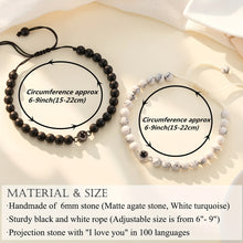 Load image into Gallery viewer, Matching Couple Bracelets I Love You 100 Languages Bracelet, Men, Couple Gifts for My Boyfriend, Girlfriend, Husband, Love, Soulmate, Fiancee