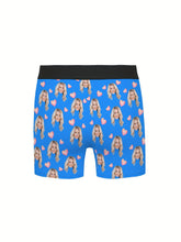 Load image into Gallery viewer, Customized Men's Boxer Briefs Personalized Face Photo & Love Print Novelty Underwear Comfy High Elastic Underpants For Him, Romantic Gift For Boyfriend Or Husband
