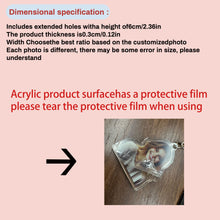 Load image into Gallery viewer, Photo Custom Acrylic Key Pendant, Lovers, Friends, Pets And Others, Double-Sided Effect, Special Shaped Effect Customized According to Photo