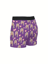 Load image into Gallery viewer, Customized Men's Boxer Briefs Personalized Face Photo & Love Print Novelty Underwear Comfy High Elastic Underpants For Him, Romantic Gift For Boyfriend Or Husband