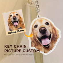 Load image into Gallery viewer, Customized Pet Keychain Necklace with Personalized Photos of Cats and Dogs