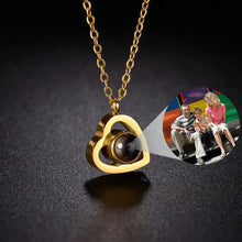 Load image into Gallery viewer, Personalized Photo Projection Necklace for Women, Heart Necklace for Valentine's Day and Birthday Lover