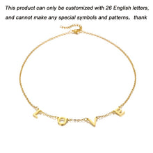 Load image into Gallery viewer, Personalized Women's Initial Necklace - Golden/Silvery Stainless Steel Pendant Jewelry