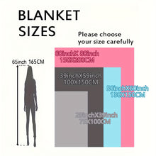 Load image into Gallery viewer, Personalized Special Pattern Flannel Blanket, Soft and Warm Memorable Moments Keepsake Blanket, Great Holiday Gift for Friends, Family And Lovers, Used for Nap, Camping, Travel and Car