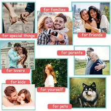 Load image into Gallery viewer, Personalized Customization photo double sided heart shaped keychain gift for girlfriend