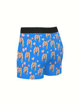 Load image into Gallery viewer, Customized Men's Boxer Briefs Personalized Face Photo & Love Print Novelty Underwear Comfy High Elastic Underpants For Him, Romantic Gift For Boyfriend Or Husband