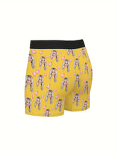 Load image into Gallery viewer, Customized Men's Boxer Briefs Personalized Face Photo & Love Print Novelty Underwear Comfy High Elastic Underpants For Him, Romantic Gift For Boyfriend Or Husband