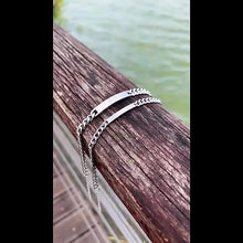 Load image into Gallery viewer, 2pcs/Set Custom Name Anniversary Couple Bracelet Stainless Steel High Quality Jewelry Set Gift For Men And Women