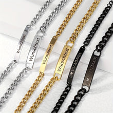 Load image into Gallery viewer, 2pcs/Set Custom Name Anniversary Couple Bracelet Stainless Steel High Quality Jewelry Set Gift For Men And Women