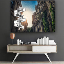 Load image into Gallery viewer, Personalized Vintage Street Sign Canvas