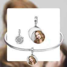 Load image into Gallery viewer, Personalized Custom Photo 925 Sterling Silver Round Charms Beads Fit Bracelet Necklace Pendant Original DIY Jewelry