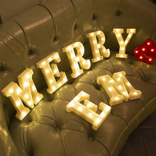 Load image into Gallery viewer, Alphabet Letter LED Lights Luminous Number Lamp Decor Battery Night Light for home Wedding Birthday Christmas party Decoration 2024