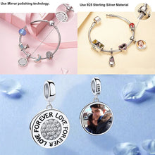 Load image into Gallery viewer, Personalized Custom Photo 925 Sterling Silver Round Charms Beads Fit Bracelet Necklace Pendant Original DIY Jewelry