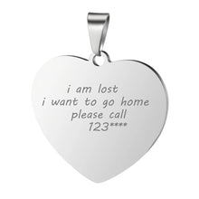 Load image into Gallery viewer, Custom Photo Necklace for Women Heart Stainless Steel Pendant Personalized Engraved Picture Photos Name Lovers Christmas Gifts