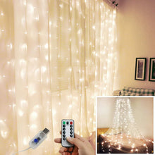 Load image into Gallery viewer, 3M Christmas Ornament LED Fairy String Curtain Lights Garland Festoon Christmas Decor