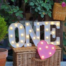 Load image into Gallery viewer, Alphabet Letter LED Lights Luminous Number Lamp Decor Battery Night Light for home Wedding Birthday Christmas party Decoration 2024