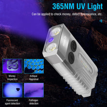 Load image into Gallery viewer, Small Powerful EDC Flashlight with Red UV Blue Light -Super Bright 1000LM