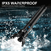 Load image into Gallery viewer, LED Rechargeable Tactical Laser Flashlight 90000 High Lumens