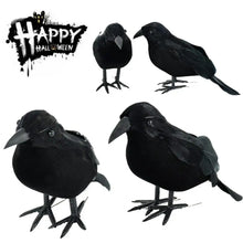 Load image into Gallery viewer, Simulation Black Crow Halloween Black Crow Props Simulation Fake Bird