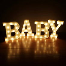 Load image into Gallery viewer, Alphabet Letter LED Lights Luminous Number Lamp Decor Battery Night Light for home Wedding Birthday Christmas party Decoration 2024