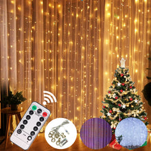 Load image into Gallery viewer, 3M Christmas Ornament LED Fairy String Curtain Lights Garland Festoon Christmas Decor