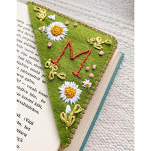 Load image into Gallery viewer, Personalized hand embroidered corner bookmar