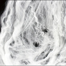 Load image into Gallery viewer, Halloween Decorations Artificial Spider Web Stretchy Cobweb Scary Party Halloween Decoration