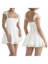 Load image into Gallery viewer, BLACK A-LINE MINI DRESS