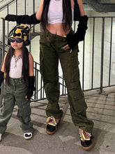 Load image into Gallery viewer, Adjustable Straight Fit Cargo Pants