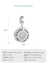 Load image into Gallery viewer, Personalized Custom Photo 925 Sterling Silver Round Charms Beads Fit Bracelet Necklace Pendant Original DIY Jewelry
