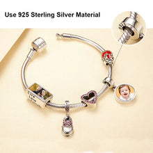 Load image into Gallery viewer, Personalized Custom Photo 925 Sterling Silver Round Charms Beads Fit Bracelet Necklace Pendant Original DIY Jewelry