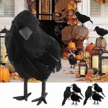 Load image into Gallery viewer, Simulation Black Crow Halloween Black Crow Props Simulation Fake Bird