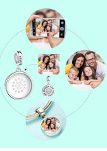 Load image into Gallery viewer, Personalized Custom Photo 925 Sterling Silver Round Charms Beads Fit Bracelet Necklace Pendant Original DIY Jewelry