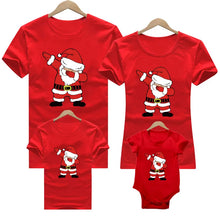 Load image into Gallery viewer, Christmas family outfit Tshirt Mommy Daddy Deer Santa Christmas outfits for kids Baby romper red christmas clothes