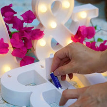 Load image into Gallery viewer, Alphabet Letter LED Lights Luminous Number Lamp Decor Battery Night Light for home Wedding Birthday Christmas party Decoration 2024