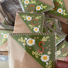 Load image into Gallery viewer, Personalized hand embroidered corner bookmar